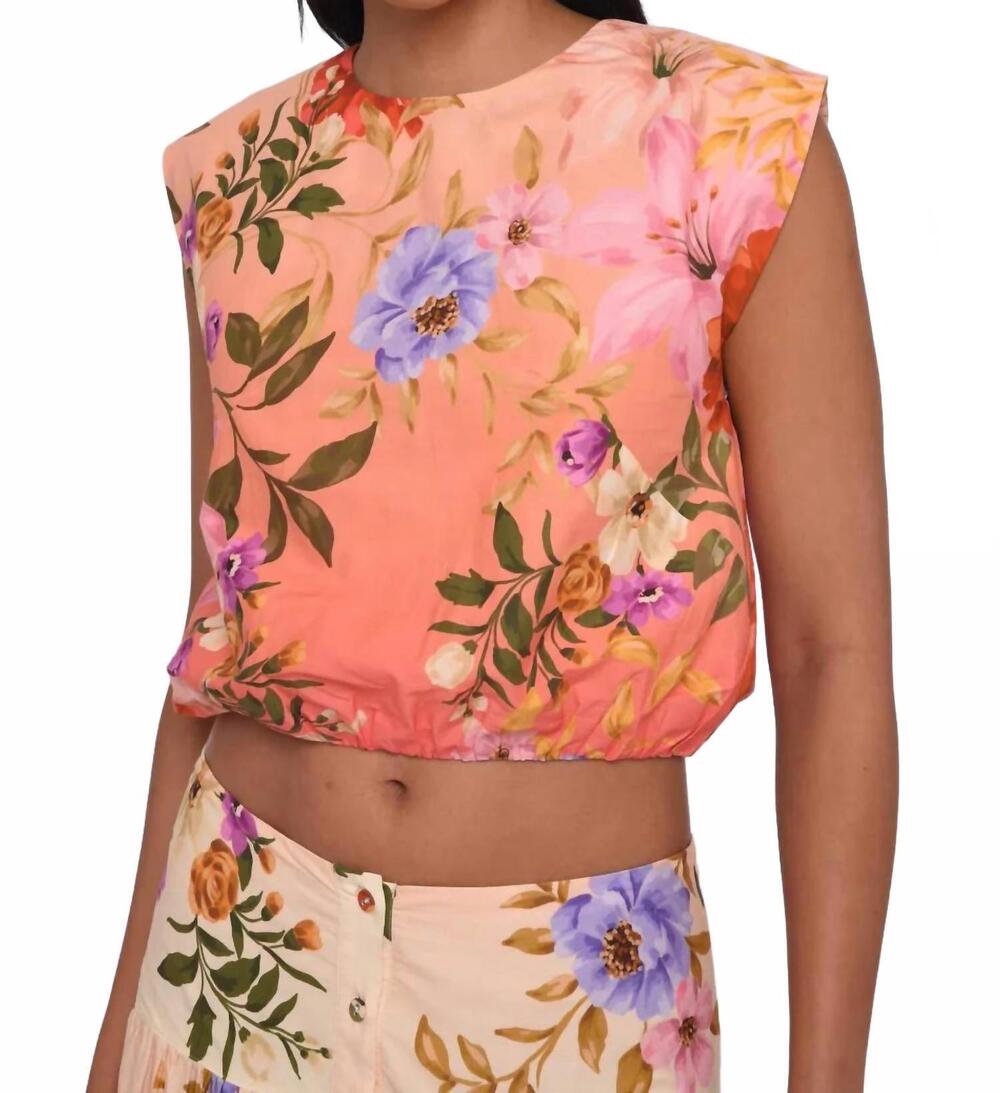 NEW LOVE THE LABEL cambrie floral tank top in pink